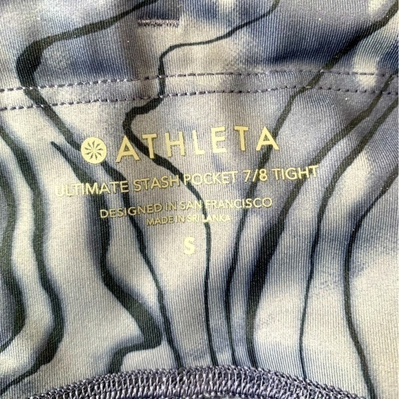 Athleta Ultimate Stash Pocket 7/8 Tight Leggings Athletic Pants Size Small - Picture 7 of 9